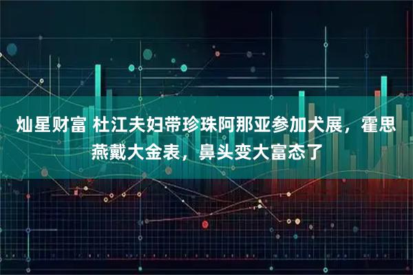 灿星财富 杜江夫妇带珍珠阿那亚参加犬展，霍思燕戴大金表，鼻头变大富态了